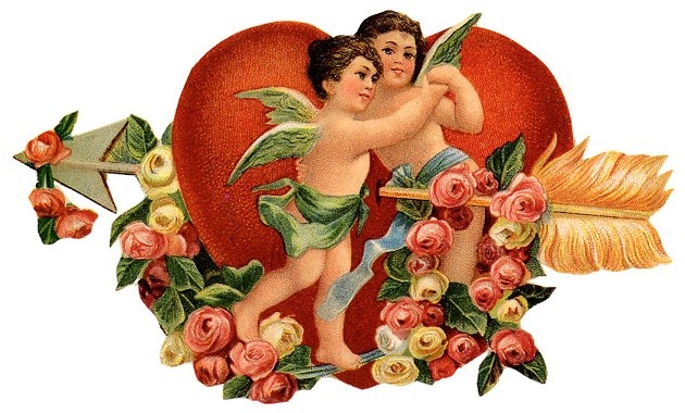 Viktoriánus Valentin napi képeslap
