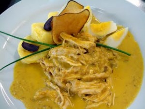 Aji de gallina; Forrás:  cocinatradicional.blogspot.com