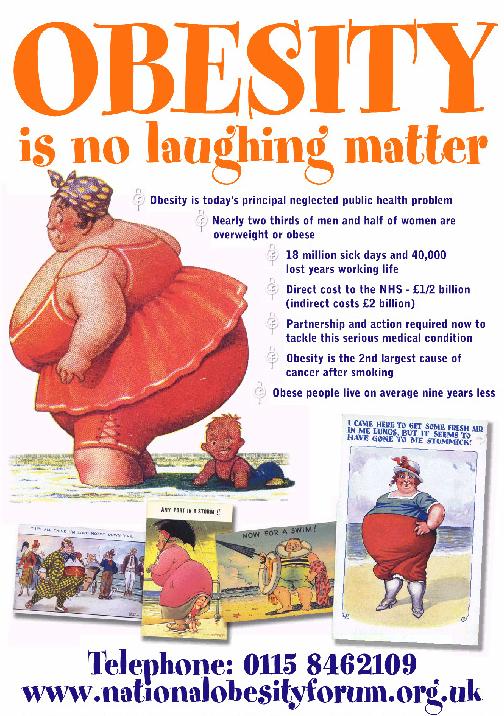 "Az elhízás nem nevetséges"; Forrás: sochealth.co.uk