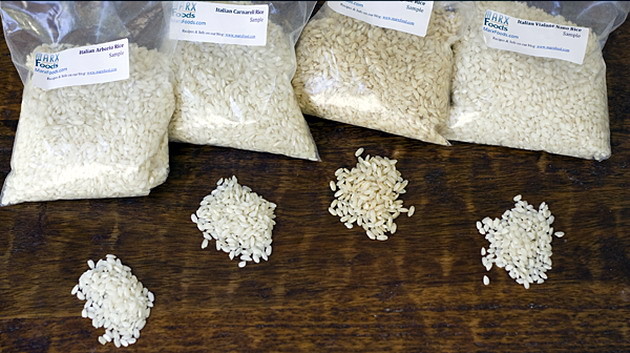 Olasz Arborio, Carnaroli, Integrale és Vialon nano rizottó rizsfajták