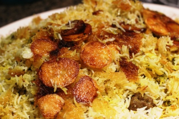 Iráni káposztás, húsgolyós, burgonyás rizses kalam polo