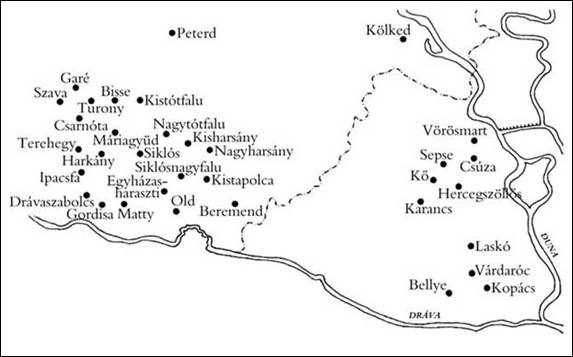 Drávaszög térképe