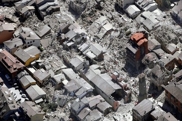 Amatrice a 2016-os földrengés után