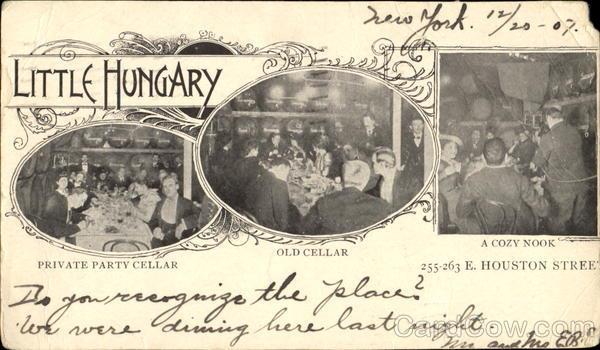 A "Little Hungary" egy 1907. december 20-án kelt képeslapon