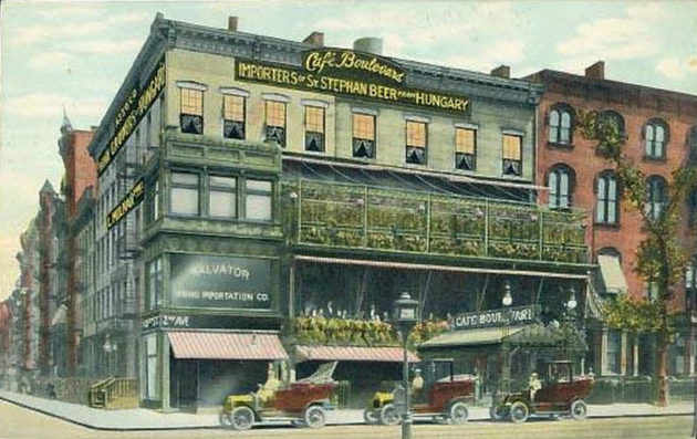 Rosenfeld Ignác népszerű magyar étterme, a Café Boulevard (New York, 1909)