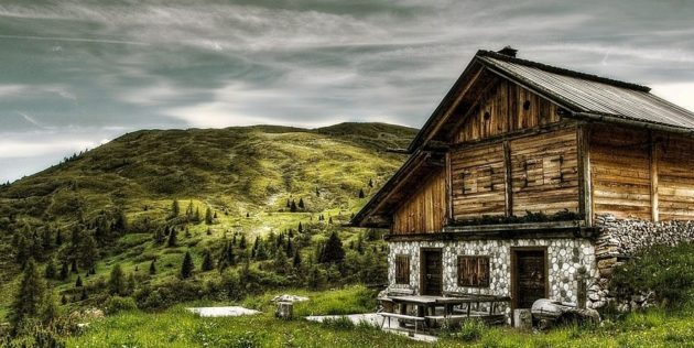 Egy Hütte Dél-Tirolban, a Dolomitokban