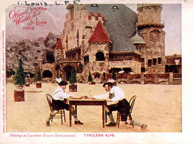 Az 1904-es, St. Louisban rendezett világkiállításon, a Tyrolean Alps Restaurant